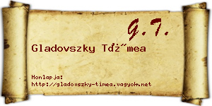 Gladovszky Tímea névjegykártya